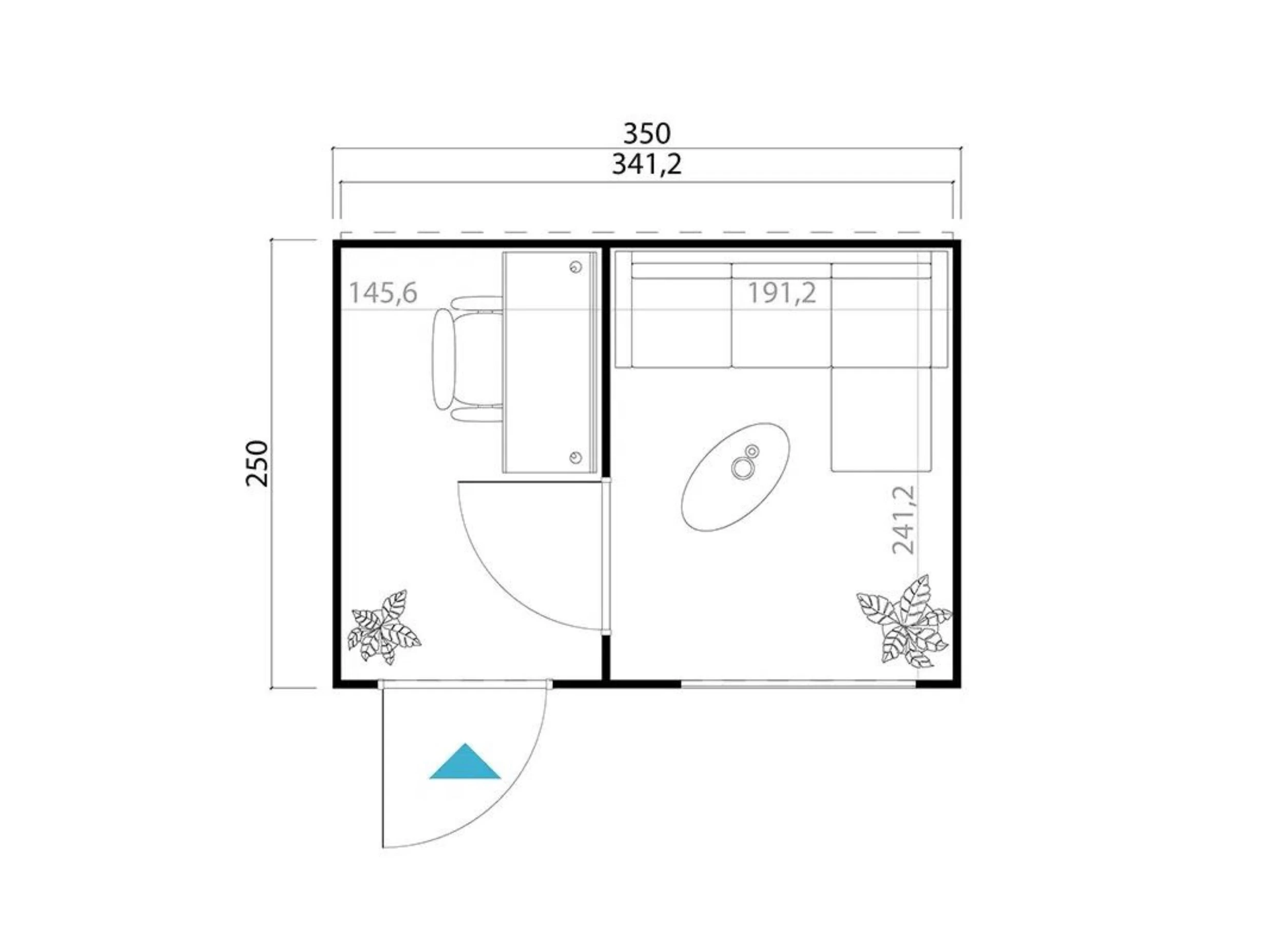 Tuinhuis Sardinia 2 350 x 250 cm - Afbeelding 2